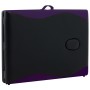 Camilla de masaje plegable 2 zonas aluminio negro y morado de vidaXL, Mesas de masaje - Ref: Foro24-110231, Precio: 155,32 €,...