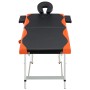 Klappbare Massageliege 2 Zonen aus schwarzem und orangefarbenem Aluminium von vidaXL, Massageliegen - Ref: Foro24-110227, Pre...