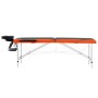 Klappbare Massageliege 2 Zonen aus schwarzem und orangefarbenem Aluminium von vidaXL, Massageliegen - Ref: Foro24-110227, Pre...