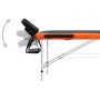 Klappbare Massageliege 2 Zonen aus schwarzem und orangefarbenem Aluminium von vidaXL, Massageliegen - Ref: Foro24-110227, Pre...