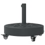 Round umbrella base with wheels for Ø38 / 48 mm masts 27 kg by vidaXL, Umbrella bases - Ref: Foro24-4007976, Price: 65,99 €, ...