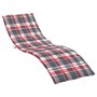 Red Checkered Oxford Cloth Lounger Cushion 200x50x3 cm by vidaXL, Cushions for chairs and sofas - Ref: Foro24-314201, Price: ...