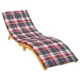 Red Checkered Oxford Cloth Lounger Cushion 200x50x3 cm by vidaXL, Cushions for chairs and sofas - Ref: Foro24-314201, Price: ...