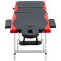 Folding massage table 3 zones black and red aluminum by vidaXL, massage tables - Ref: Foro24-110238, Price: 200,39 €, Discoun...