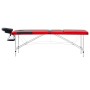 Folding massage table 3 zones black and red aluminum by vidaXL, massage tables - Ref: Foro24-110238, Price: 200,39 €, Discoun...