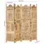 Screen 4 panels hand carved solid mango wood 160x165 cm by vidaXL, Room dividers - Ref: Foro24-285316, Price: 234,61 €, Disco...