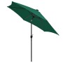 Umbrella with LED lights and green aluminum pole 300 cm by vidaXL, Umbrellas - Ref: Foro24-47360, Price: 105,00 €, Discount: %