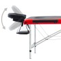 Klappbare Massageliege 3 Zonen aus schwarzem und rotem Aluminium von vidaXL, Massageliegen - Ref: Foro24-110238, Preis: 200,3...