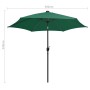 Umbrella with LED lights and green aluminum pole 300 cm by vidaXL, Umbrellas - Ref: Foro24-47360, Price: 105,00 €, Discount: %