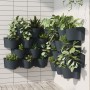 Set de plantas jardín vertical 12 uds polipropileno antracita de vidaXL, Maceteros y jardineras - Ref: Foro24-152206, Precio:...