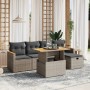 Set de muebles de jardín 6 pzas y cojines ratán sintético gris de vidaXL, Conjuntos de jardín - Ref: Foro24-3276035, Precio: ...