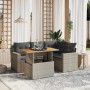 Garden sofa set with cushions 5 pieces gray synthetic rattan by vidaXL, Garden sets - Ref: Foro24-3271298, Price: 397,35 €, D...