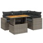 Garden sofa set with cushions 5 pieces gray synthetic rattan by vidaXL, Garden sets - Ref: Foro24-3271298, Price: 397,35 €, D...