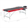 Folding massage table 3 zones black and red aluminum by vidaXL, massage tables - Ref: Foro24-110238, Price: 200,39 €, Discoun...