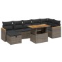 8-piece garden sofa set and gray synthetic rattan cushions by vidaXL, Garden sets - Ref: Foro24-3276049, Price: 564,34 €, Dis...