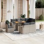 9-teiliges Gartenmöbel-Set und graue synthetische Rattankissen von vidaXL, Gartensets - Ref: Foro24-3271410, Preis: 671,09 €,...