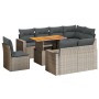 9-piece garden furniture set and gray synthetic rattan cushions by vidaXL, Garden sets - Ref: Foro24-3271410, Price: 679,97 €...