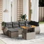 7-teiliges Gartensofa-Set mit grauen synthetischen Rattankissen von vidaXL, Gartensets - Ref: Foro24-3272299, Preis: 511,47 €...