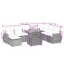 9-teiliges Gartenmöbel-Set und graue synthetische Rattankissen von vidaXL, Gartensets - Ref: Foro24-3272334, Preis: 643,26 €,...