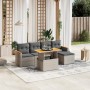 6-teiliges Gartenmöbel-Set und graue synthetische Rattankissen von vidaXL, Gartensets - Ref: Foro24-3273055, Preis: 393,43 €,...