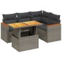 Garden sofa set with cushions 5 pieces gray synthetic rattan by vidaXL, Garden sets - Ref: Foro24-3273062, Price: 387,67 €, D...