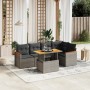 6-piece garden furniture set and gray synthetic rattan cushions by vidaXL, Garden sets - Ref: Foro24-3273069, Price: 429,54 €...