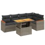 6-teiliges Gartenmöbel-Set und graue synthetische Rattankissen von vidaXL, Gartensets - Ref: Foro24-3273069, Preis: 430,99 €,...