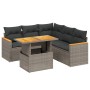 6-teiliges Gartenmöbel-Set und graue synthetische Rattankissen von vidaXL, Gartensets - Ref: Foro24-3273076, Preis: 429,54 €,...