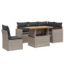 6-teiliges Gartenmöbel-Set und graue synthetische Rattankissen von vidaXL, Gartensets - Ref: Foro24-3273083, Preis: 429,54 €,...