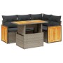 Garden sofa set with cushions 5 pieces gray synthetic rattan by vidaXL, Garden sets - Ref: Foro24-3273944, Price: 398,39 €, D...