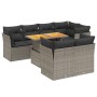 8-teiliges Gartensofa-Set und graue synthetische Rattankissen von vidaXL, Gartensets - Ref: Foro24-3270710, Preis: 556,30 €, ...