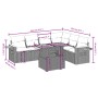 7-teiliges Gartensofa-Set mit grauen PE-Rattan-Kissen von vidaXL, Gartensets - Ref: Foro24-3273538, Preis: 523,45 €, Rabatt: %