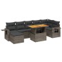 8-teiliges Gartensofa-Set und graue synthetische Rattankissen von vidaXL, Gartensets - Ref: Foro24-3275713, Preis: 563,99 €, ...