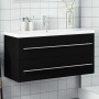 Mueble de baño con lavabo integrado negro de vidaXL, Tocadores de baño - Ref: Foro24-3278795, Precio: 327,99 €, Descuento: %