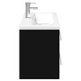 Mueble de baño con lavabo integrado negro de vidaXL, Tocadores de baño - Ref: Foro24-3278795, Precio: 327,99 €, Descuento: %