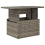 Mesa de jardín superficie de vidrio ratán PE gris 100x55x73 cm de vidaXL, Mesas de jardín - Ref: Foro24-366121, Precio: 120,3...