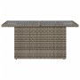 Garden table glass surface PE rattan gray 100x55x73 cm by vidaXL, Garden tables - Ref: Foro24-366121, Price: 116,78 €, Discou...