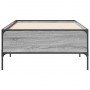 Estructura cama madera ingeniería metal gris Sonoma 90x190 cm de vidaXL, Camas y somieres - Ref: Foro24-844989, Precio: 90,99...