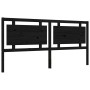 Estructura cama de matrimonio con cabecero madera maciza negro de vidaXL, Camas y somieres - Ref: Foro24-3194070, Precio: 192...