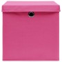 Storage boxes with lids 4 pcs pink fabric 32x32x32 cm by vidaXL, Storage baskets - Ref: Foro24-288346, Price: 31,42 €, Discou...