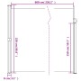 Toldo lateral retráctil blanco 220x600 cm de vidaXL, Sombrillas - Ref: Foro24-4004571, Precio: 117,99 €, Descuento: %