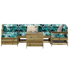 Gartensofa-Set 7-teilig aus imprägniertem Kiefernholz von vidaXL, Gartensets - Ref: Foro24-3250987, Preis: 453,99 €, Rabatt: %