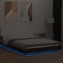 Bed frame with LED lights oak brown wood 120x200 cm by vidaXL, Beds and slatted bases - Ref: Foro24-3281111, Price: 171,30 €,...