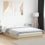 Estructura cama con luces LED madera roble Sonoma 120x200 cm de vidaXL, Camas y somieres - Ref: Foro24-3281107, Precio: 165,7...