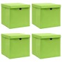 Cajas de almacenaje con tapas 4 uds tela verde 32x32x32 cm de vidaXL, Cestas para almacenaje - Ref: Foro24-288370, Precio: 27...