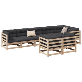 Gartensofa-Set 8-teilig aus massivem Kiefernholz von vidaXL, Gartensets - Ref: Foro24-3299500, Preis: 414,99 €, Rabatt: %