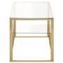 Golden stainless steel and tempered glass coffee table by vidaXL, Coffee table - Ref: Foro24-350018, Price: 138,32 €, Discoun...