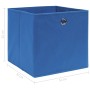 Cajas de almacenaje 10 uds tela azul 32x32x32 cm de vidaXL, Cestas para almacenaje - Ref: Foro24-288339, Precio: 47,95 €, Des...