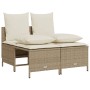 Gartensofa-Set mit Kissen, 4-teilig, beiges synthetisches Rattan von vidaXL, Gartensets - Ref: Foro24-368384, Preis: 188,03 €...