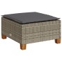 Set de muebles de jardín 9 pzas y cojines ratán sintético gris de vidaXL, Conjuntos de jardín - Ref: Foro24-3261960, Precio: ...